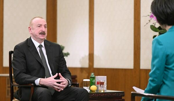 İlham Əliyev Çinin CGTN telekanalına müsahibə verdi